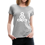 Yoga Frauen Premium T-Shirt - Grau meliert