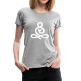 Yoga Frauen Premium T-Shirt - Grau meliert