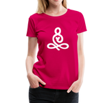 Yoga Frauen Premium T-Shirt - dunkles Pink