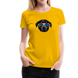Hund Woof Frauen Premium T-Shirt - Sonnengelb