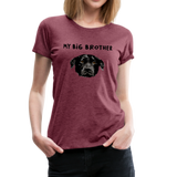 Big Brother Frauen Premium T-Shirt - Bordeauxrot meliert