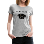 Big Sister Frauen Premium T-Shirt - Grau meliert