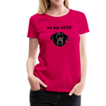 Big Sister Frauen Premium T-Shirt - dunkles Pink