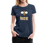 Bee Happy Frauen Premium T-Shirt - Navy