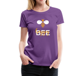 Bee Happy Frauen Premium T-Shirt - Lila