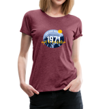1971 Frauen Premium T-Shirt - Bordeauxrot meliert
