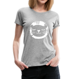 Löwe Frauen Premium T-Shirt - Grau meliert