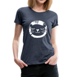 Löwe Frauen Premium T-Shirt - Blau meliert