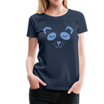 Panda Frauen Premium T-Shirt - Navy