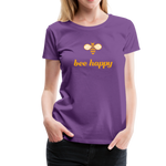 Bee Happy Frauen Premium T-Shirt - Lila