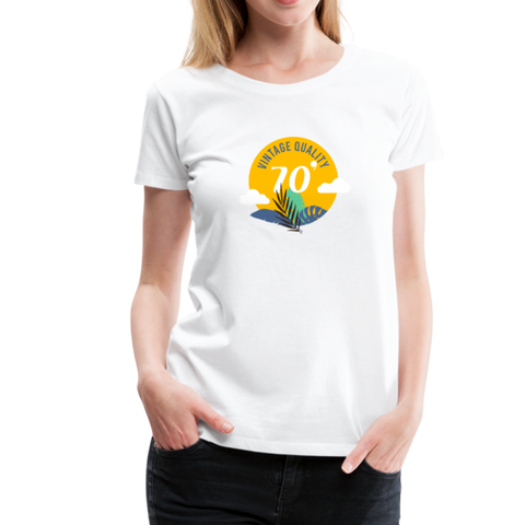70´s Frauen Premium T-Shirt - Weiß