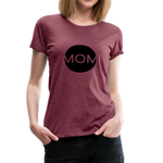 Mom Frauen Premium T-Shirt - Bordeauxrot meliert