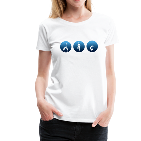 Yoga Frauen Premium T-Shirt - Weiß