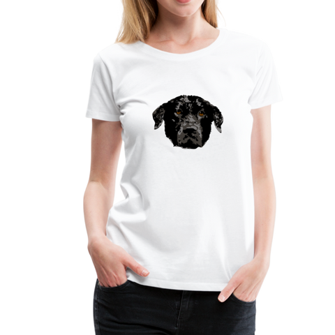 Hund Frauen Premium T-Shirt - Weiß