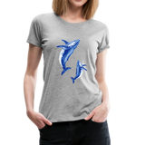 Wale Frauen Premium T-Shirt - Grau meliert