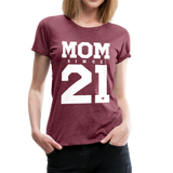 Mom Frauen Premium T-Shirt - Bordeauxrot meliert