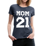 Mom Frauen Premium T-Shirt - Blau meliert