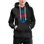 Moin Frauen Premium Hoodie - Schwarz