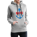 Moin Frauen Premium Hoodie - Grau meliert