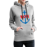 Moin Frauen Premium Hoodie - Grau meliert