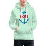 Moin Frauen Premium Hoodie - helles Mintgrün