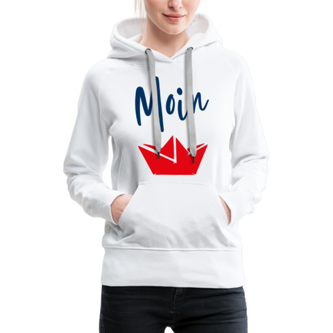 Moin Frauen Premium Hoodie - Weiß