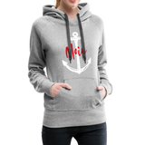 Moin Frauen Premium Hoodie - Grau meliert