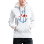 Moin Frauen Premium Hoodie - Weiß