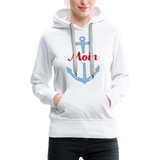 Moin Frauen Premium Hoodie - Weiß