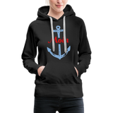 Moin Frauen Premium Hoodie - Schwarz