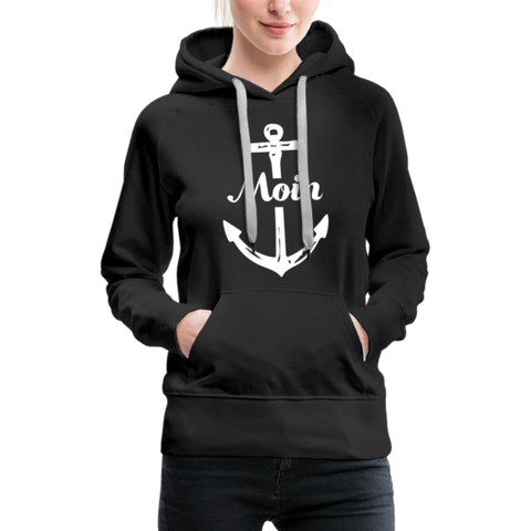 Moin Frauen Premium Hoodie - Schwarz