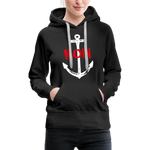 Moin Frauen Premium Hoodie - Schwarz