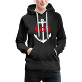 Moin Frauen Premium Hoodie - Schwarz