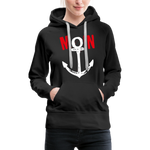 Moin Frauen Premium Hoodie - Schwarz