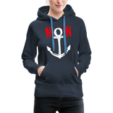 Moin Frauen Premium Hoodie - Navy