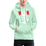 Moin Frauen Premium Hoodie - helles Mintgrün