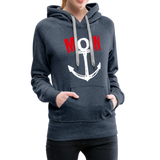 Moin Frauen Premium Hoodie - Jeansblau