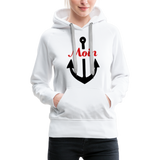 Moin Frauen Premium Hoodie - Weiß