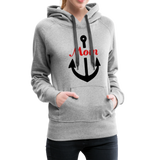 Moin Frauen Premium Hoodie - Grau meliert