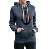 Moin Frauen Premium Hoodie - Jeansblau