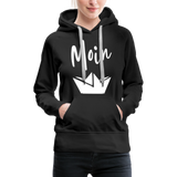 Moin Frauen Premium Hoodie - Schwarz