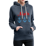 Moin Frauen Premium Hoodie - Jeansblau