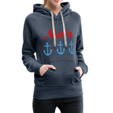 Moin Frauen Premium Hoodie - Jeansblau