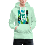 1990 Frauen Premium Hoodie - helles Mintgrün