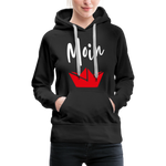 Moin Frauen Premium Hoodie - Schwarz