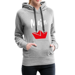 Moin Frauen Premium Hoodie - Grau meliert