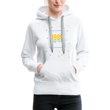 1980 Frauen Premium Hoodie - Weiß