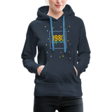 1980 Frauen Premium Hoodie - Navy