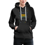 2000 Frauen Premium Hoodie - Schwarz