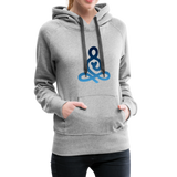 Yoga Frauen Premium Hoodie - Grau meliert